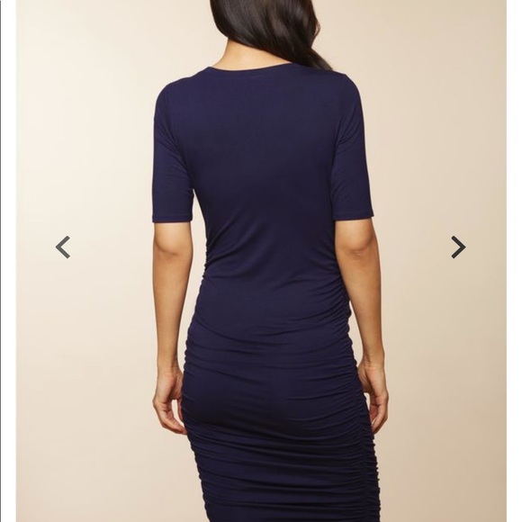 2 for 1! Motherhood Maternity Side Ruched Dress - Picture 2 of 4